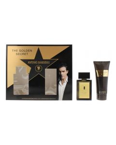Antonio Banderas Golden Secret 2 Piece Set - Eau De Toilette 50ml -  Aftershave Balm 100ml