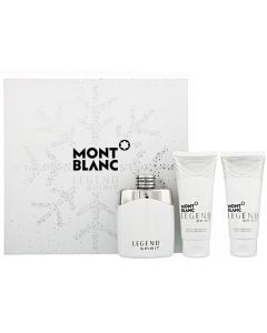 Montblanc Legend Spirit 100ml EDT Spray / 100ml Aftershave Balm / 100ml Sho...