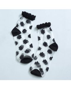 Black Pansy Socks