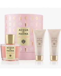 Acqua di Parma Rosa Nobile 100ml EDP Spray / 75ml Shower Gel / 75ml Body Cr...